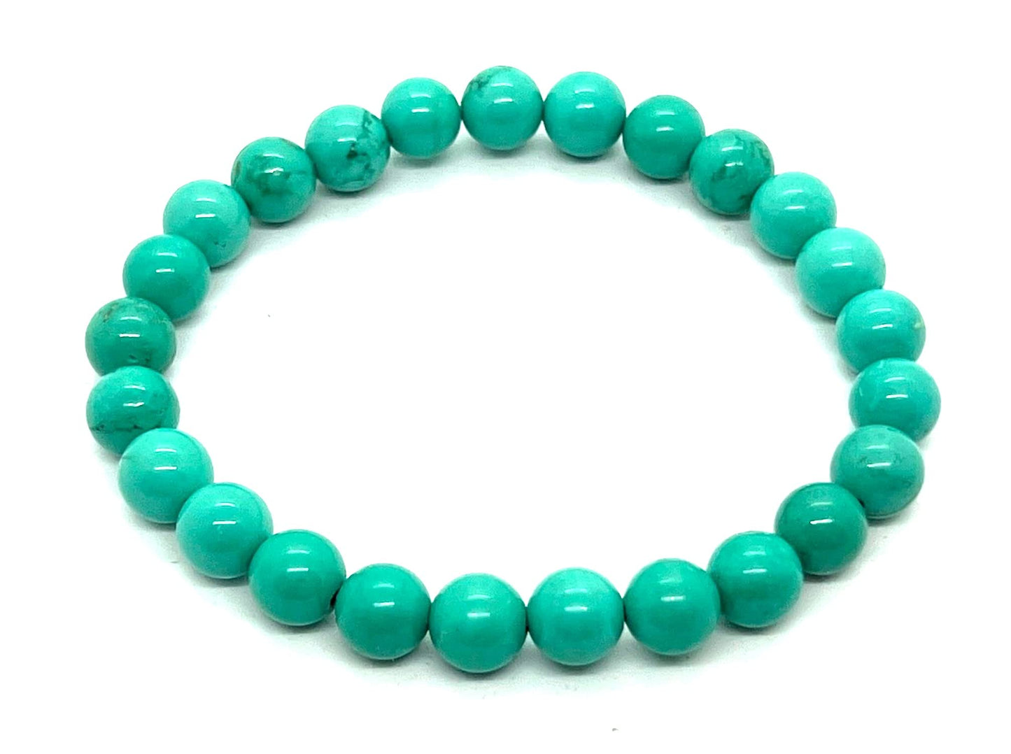 Teal Turquoise Stretch Bracelet | Sagittarius & Capricorn Sun Sign | Throat Chakra