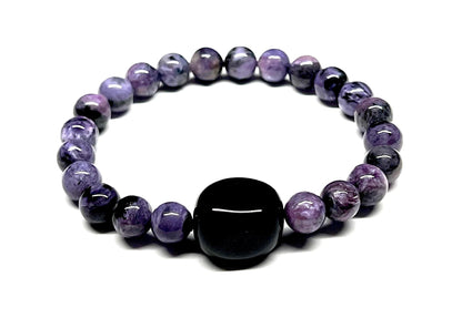 LUCEM Charoite Bracelet | Transformation & Spiritual Insight | Crown Chakra | Sagittarius Birthstone