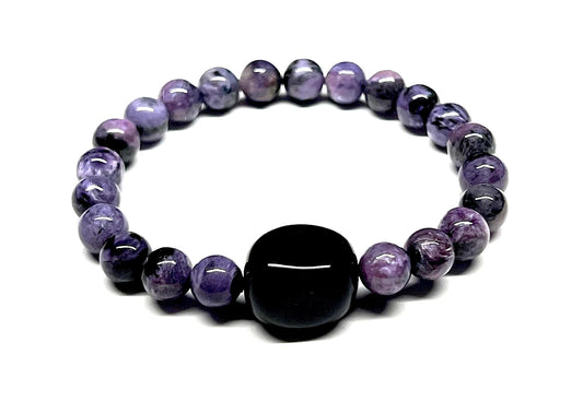 LUCEM Charoite Bracelet | Transformation & Spiritual Insight | Crown Chakra | Sagittarius Birthstone
