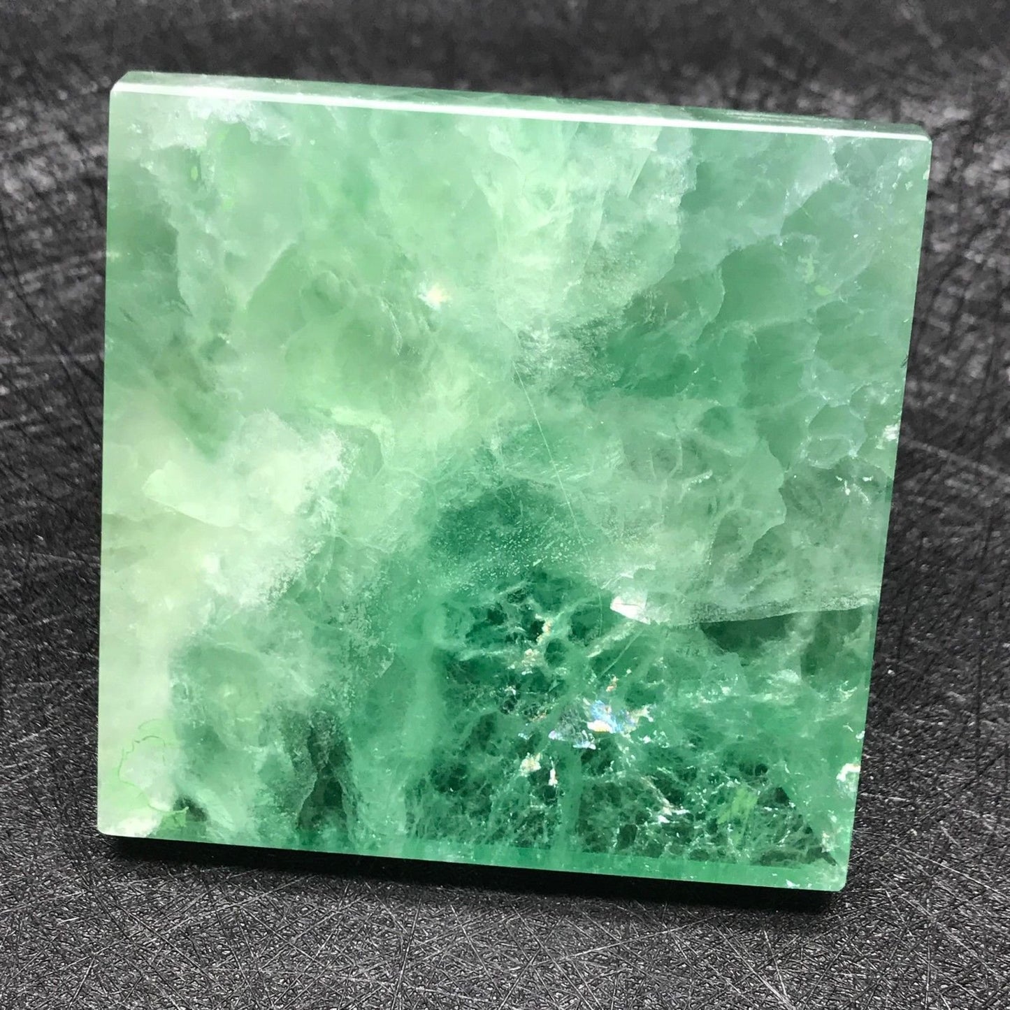 Green Fluorite Crystal Pyramid | 2-Inch Clarity Stone | TATTVA Collection