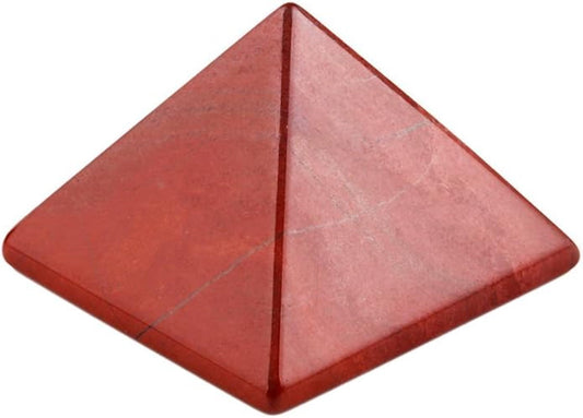 Red Jasper Crystal Pyramid | 2-Inch Grounding Stone | TATTVA Collection