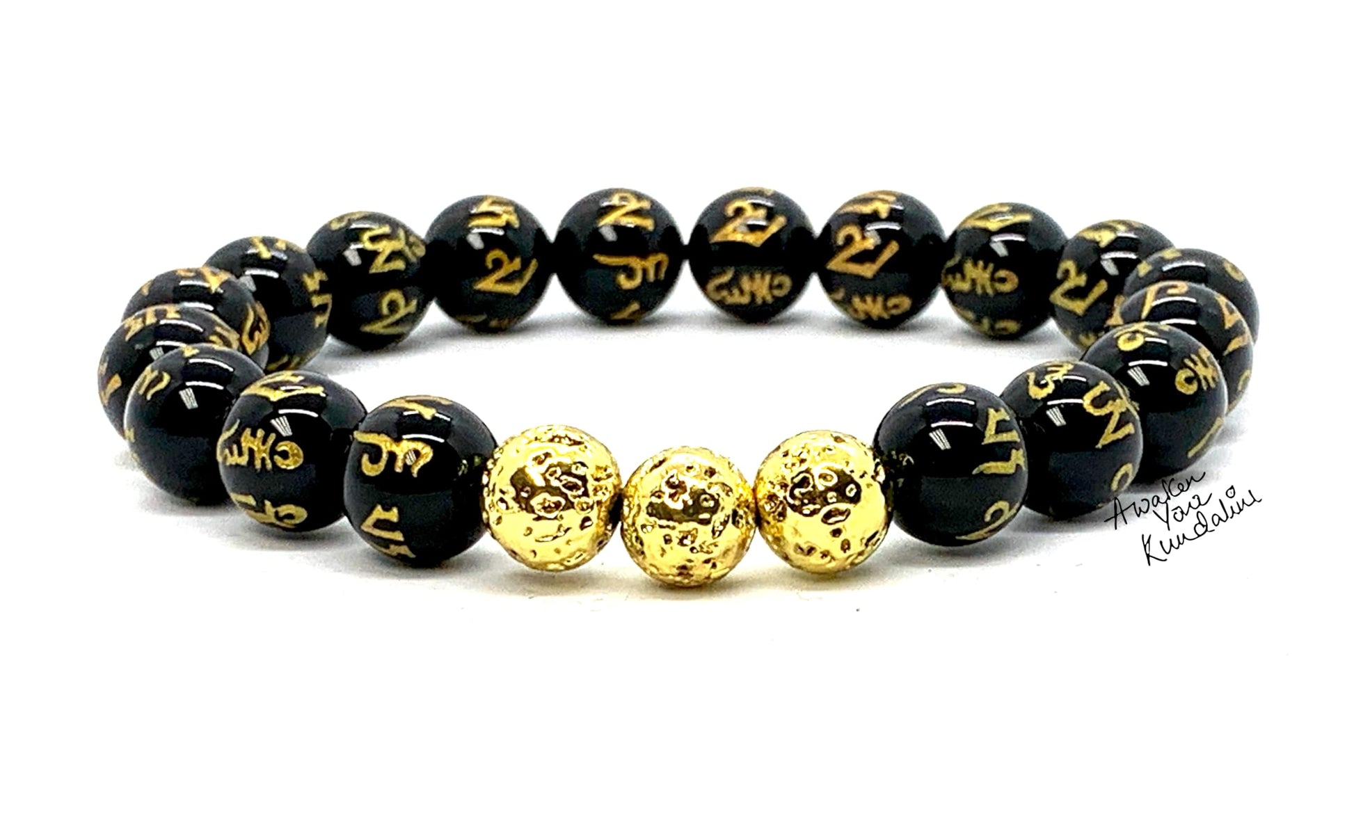 VULCAN CHHAYA Black Obsidian Lava Rock Stretch Bracelet 8mm Beads Root Chakra Protection Grounding Aromatherapy Psychic Shield Handmade USA AYK Collection Spiritual Protection Healing Jewelry