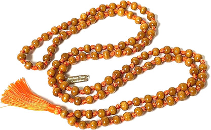 Hand-Knotted Tulsi Mala Beads Necklace – 8mm 108 Buddhist Prayer Beads – Multicolor Options – Chakra Balancing & Zodiac Birthstones – Meditation Jewelry