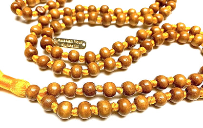 Hand-Knotted Tulsi Mala Beads Necklace – 8mm 108 Buddhist Prayer Beads – Multicolor Options – Chakra Balancing & Zodiac Birthstones – Meditation Jewelry