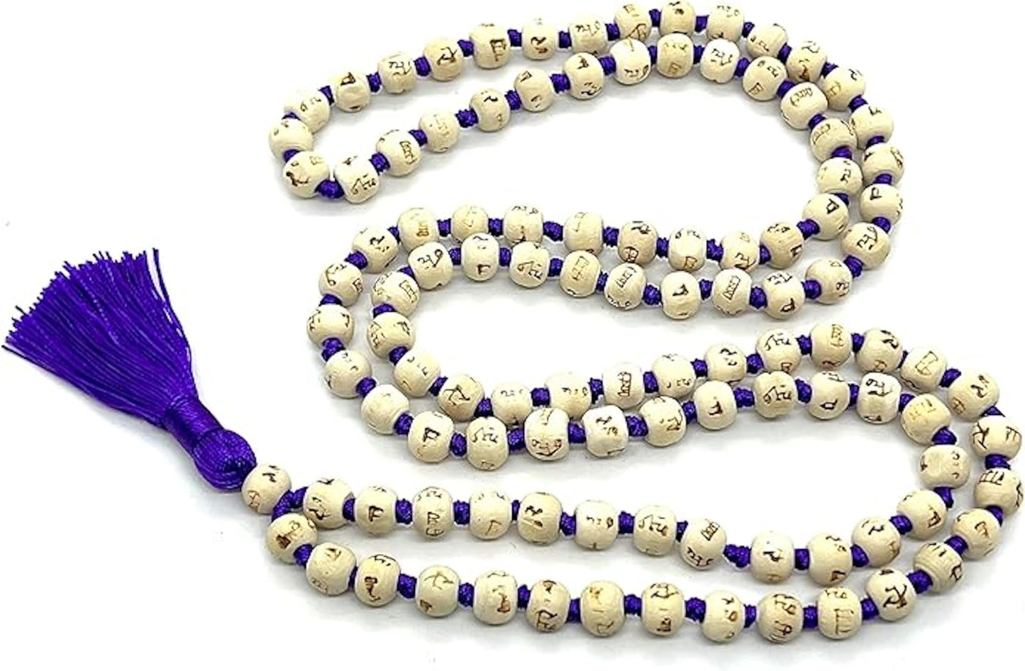 AWAKEN YOUR KUNDALINI Tulsi Mala Beads Necklace - Gemini Birthstone, Heart Chakra - 8mm 108 Prayer Beads