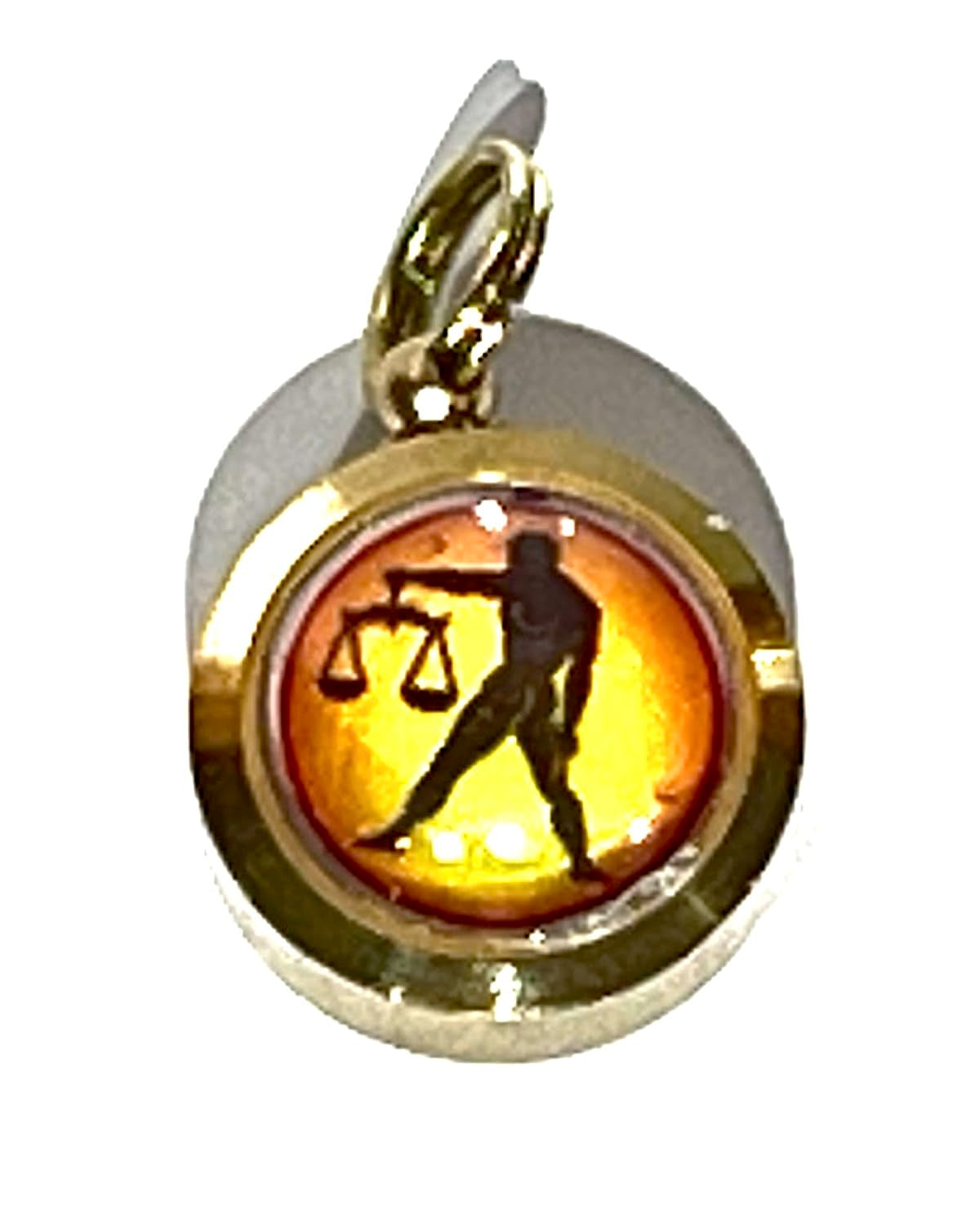 Zodiac Constellation Pendant Necklace - Sun Sign Amulet - Rashi Yantra Pendant - 3/4 Inch Brass Pendant with Zodiac Yantra