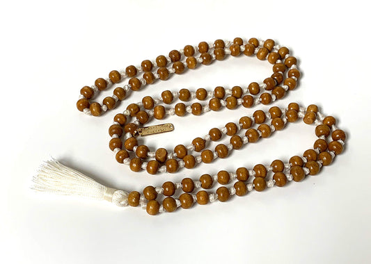 Tulsi Mala Beads Necklace - Hand Knotted - 8 mm 108 Buddhist Prayer Beads - 7th Crown Chakra mala colors