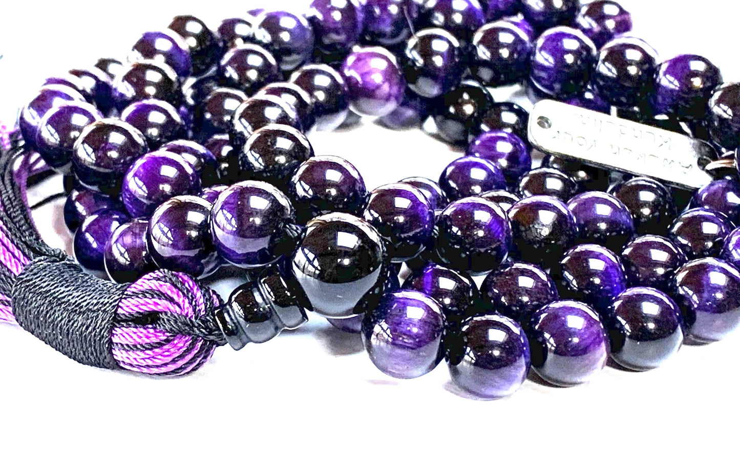 Tiger's Eye Mala Necklace – 8mm 108 Beads – Multicolor Options – Solar Plexus Chakra & Zodiac Birthstones – Meditation Jewelry