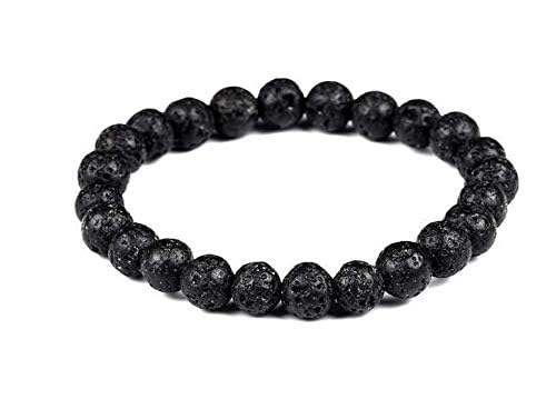 VULCAN Lava Rock Stretch Bracelet | Root Chakra Grounding | 8mm