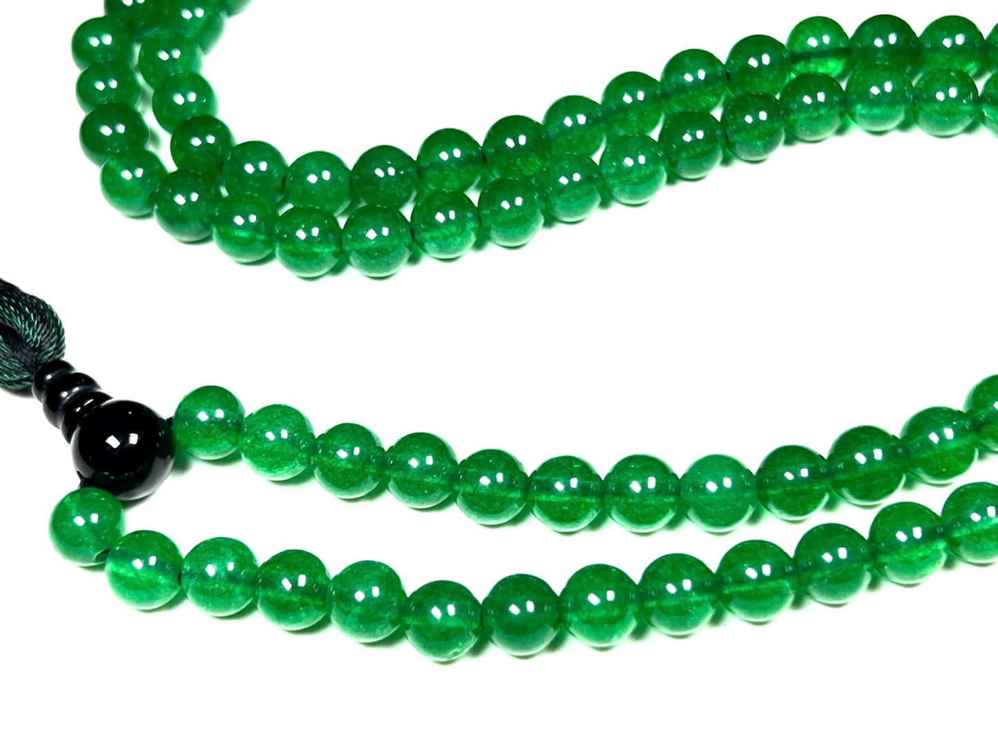 Handmade Agate Mala Beads Necklace with Black Onyx Guru Bead – 108 Beads – 8mm – Multicolor Options – Chakra Balancing & Zodiac Birthstone – Meditation Jewelry