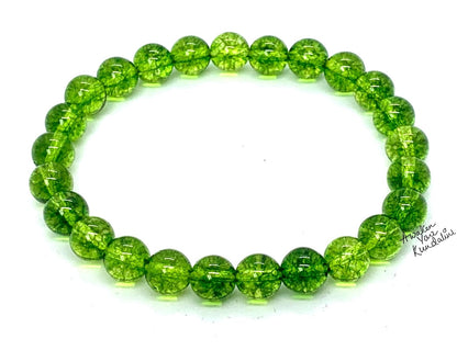 Peridot Stretch Bracelet - August Birthstone for Leo and Virgo - Heart Chakra