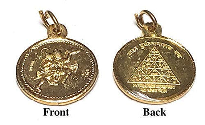Vaahan Durghatna Yantra Kavach Pendant | Panchdhatu Golden Finish, 1-Inch