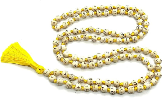 AWAKEN YOUR KUNDALINI Hand Knotted Tulsi Mala Beads Necklace - Gemini Sun Sign, Heart Chakra, 8mm 108 Prayer Beads