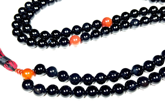 Grounding Mala Necklace – Red Tiger’s Eye, Tourmaline & Jasper | VESTA