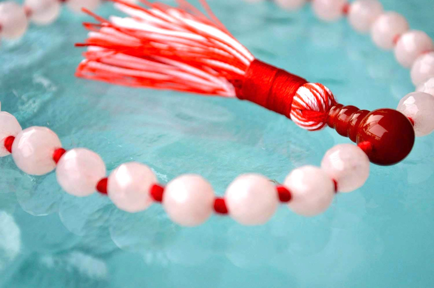 Pink Jade Pocket Mala | 27 Beads for Love & Emotional Balance | ANKURA Collection
