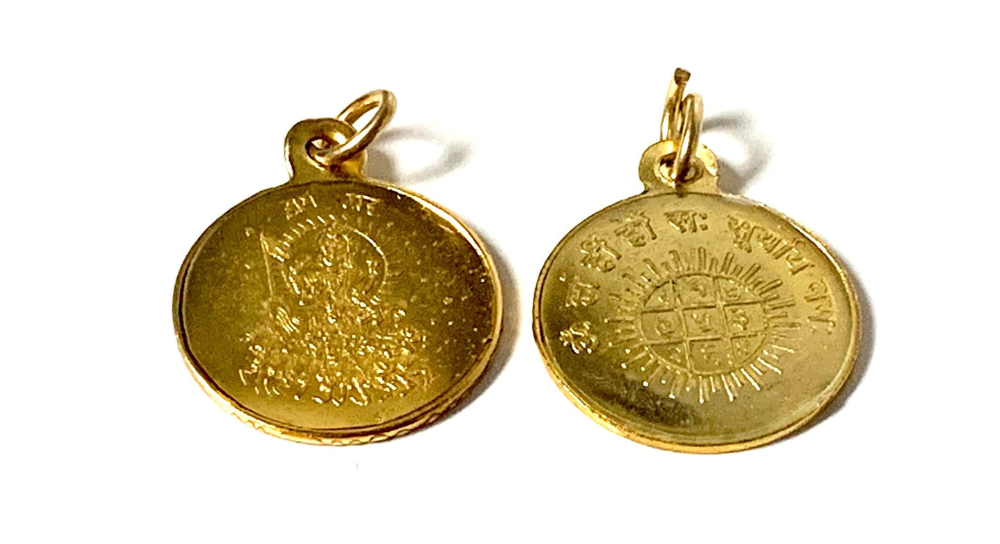 Surya Yantra Kavach Pendant: A Celestial Shield Amulet - Navagraha Yantra Locket - Panchdhatu - Size 1 Inch