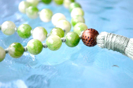 Mixed Jade Pocket Mala | 27 Beads for Heart Chakra Healing | ANKURA Collection
