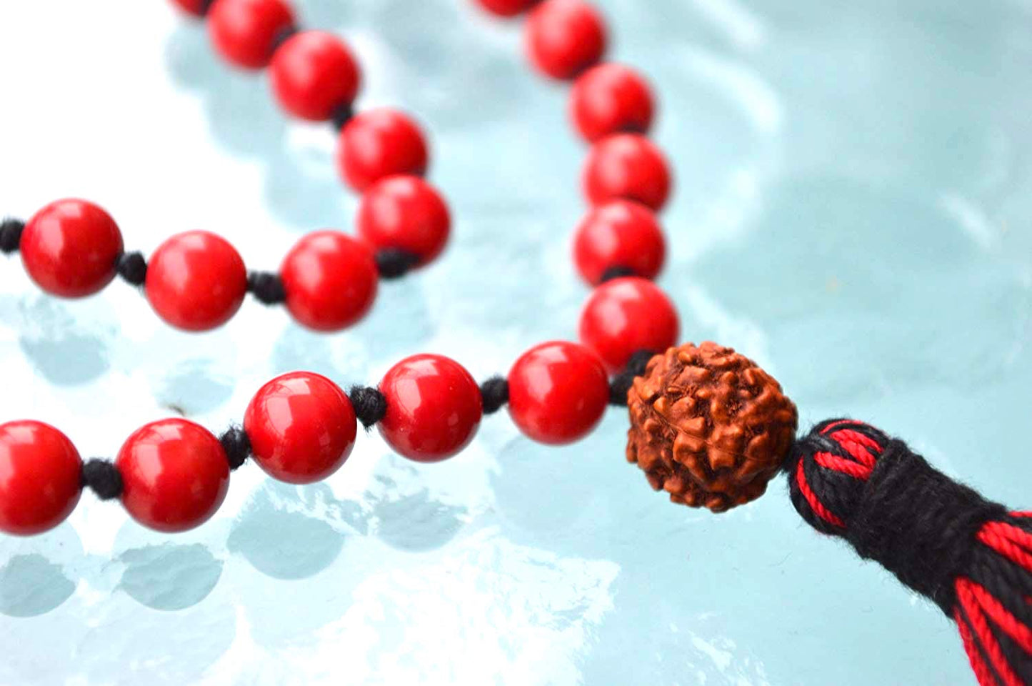 Red Coral Pocket Mala | 27 Beads for Strength & Vitality | ANKURA Collection