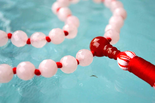 Pink Jade Pocket Mala | 27 Beads for Love & Emotional Balance | ANKURA Collection