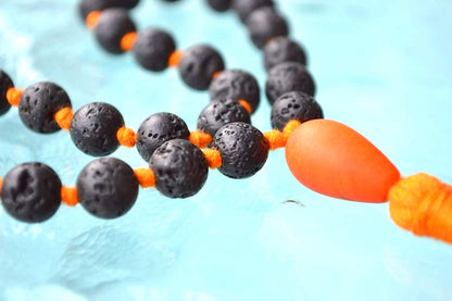 Basalt Lava Pocket Mala | 27 Beads for Grounding & Protection | ANKURA Collection