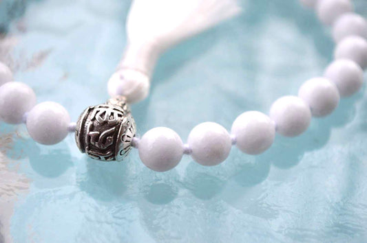 White Jade Pocket Mala | 27 Beads for Calm & Clarity | ANKURA Collection
