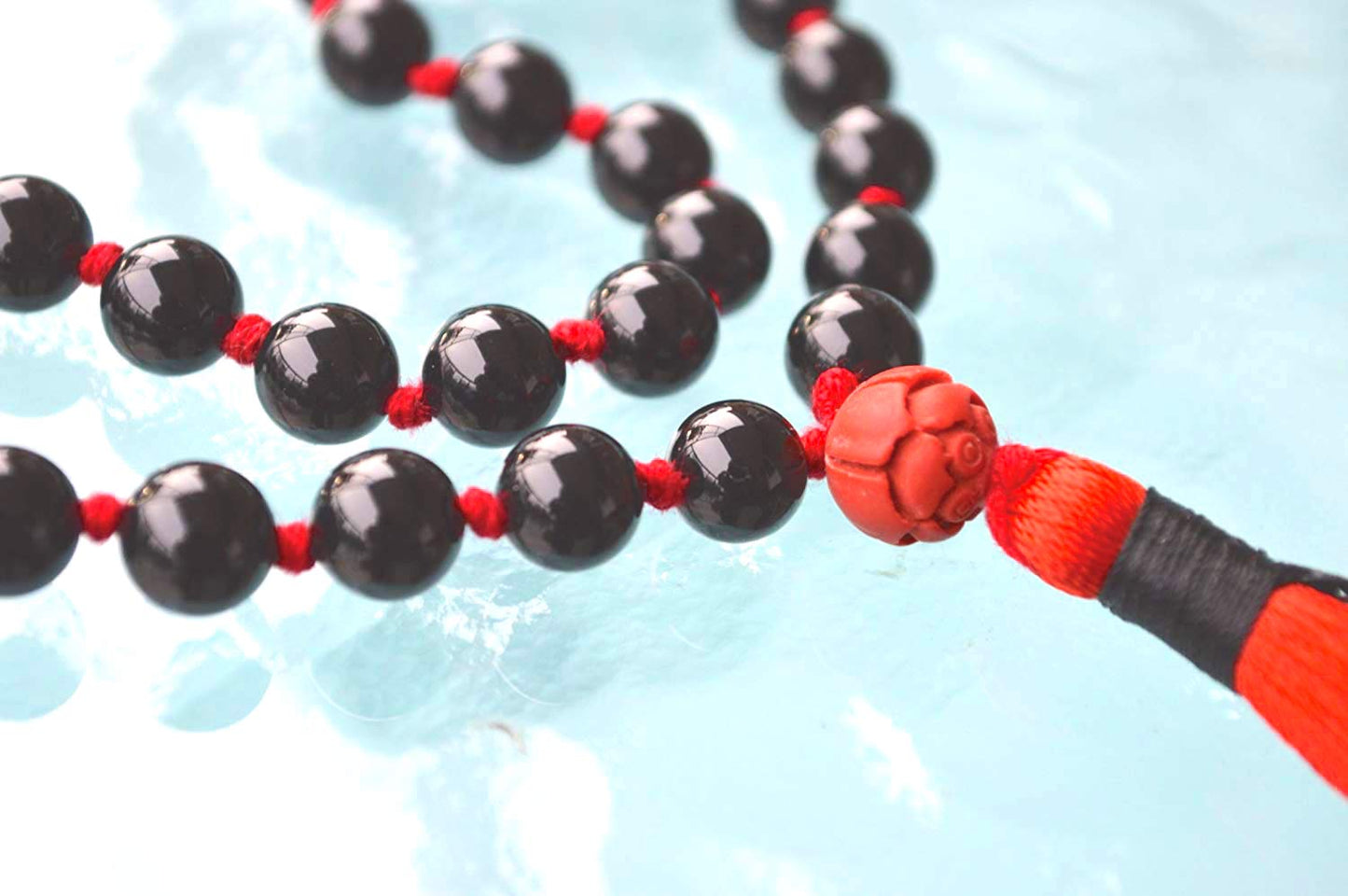 Black Tourmaline Pocket Mala | 27 Beads for Protection & Grounding | VESTA & ANKUR Collection