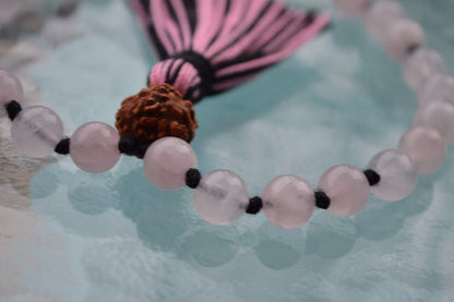 Rose Quartz Pocket Mala | 27 Beads for Love & Healing | ANKURA Collection