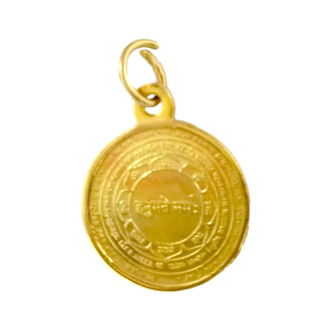 AWAKEN YOUR KUNDALINI Panchmukhi Hanuman Yantra Kavach Pendant, Universal Sun Sign, Solar Plexus Chakra, 1 Inch, Ashtadhatu