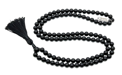 AWAKEN YOUR KUNDALINI Black Tourmaline Mala Necklace - Protection & Inner Peace - Scorpio Birthstone & Root Chakra
