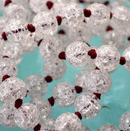 Crackled Quartz Mala Necklace | Crown Chakra | PRABHA Collection
