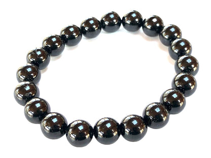 VESTA Black Tourmaline Bracelet | 8mm Grounding Beads for Protection & Root Chakra Healing