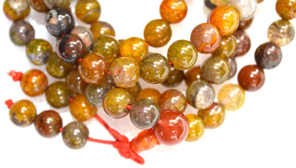 Heart chakra mala Dragon Vein Agate mala beads necklace Reiki Healing Stretch necklace 8mm 108 Buddhist prayer beads Tibetan beads w/free velvet mala Pouch/love Abundance Child birth