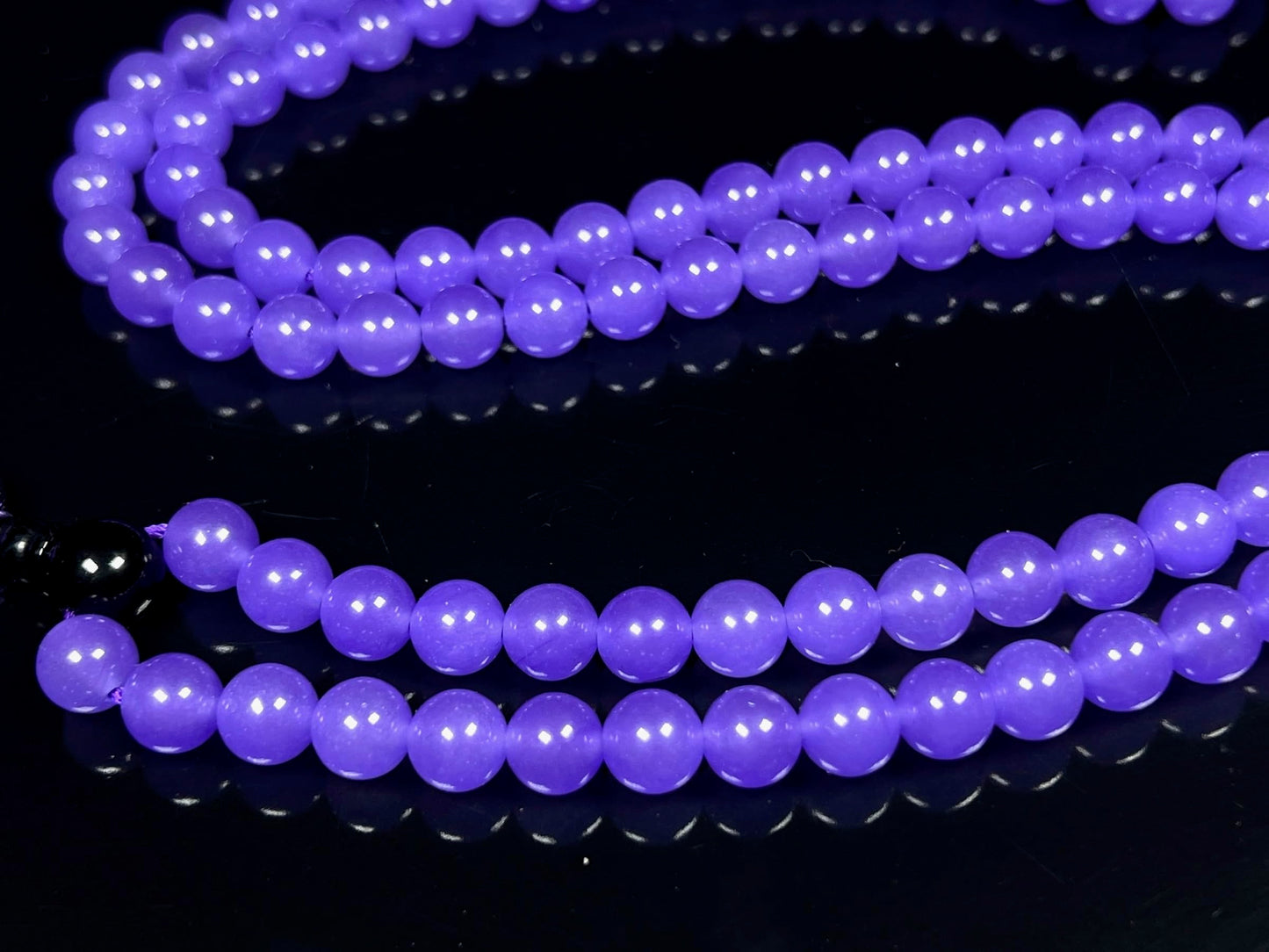 Handmade Agate Mala Beads Necklace with Black Onyx Guru Bead – 108 Beads – 8mm – Multicolor Options – Chakra Balancing & Zodiac Birthstone – Meditation Jewelry