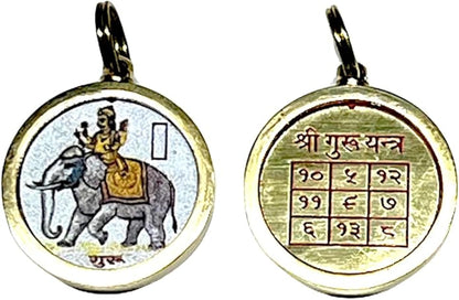 AWAKEN YOUR KUNDALINI Guru Brihaspati Yantra Kavach Pendant - Jupiter Retrograde Planet Protection Amulet - Navagraha Yantra