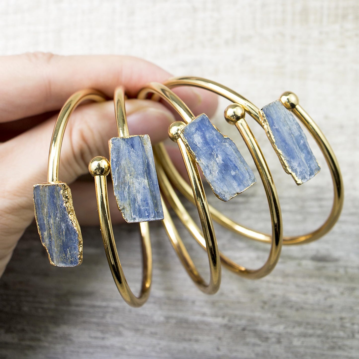 Celestial Kyanite Bangle | 18K Gold Plated | ALIGN & LUMA Collection