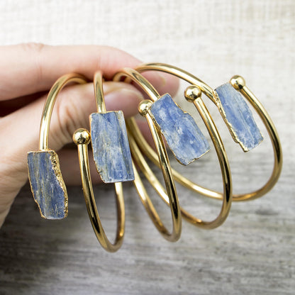 Celestial Kyanite Bangle | 18K Gold Plated | ALIGN & LUMA Collection