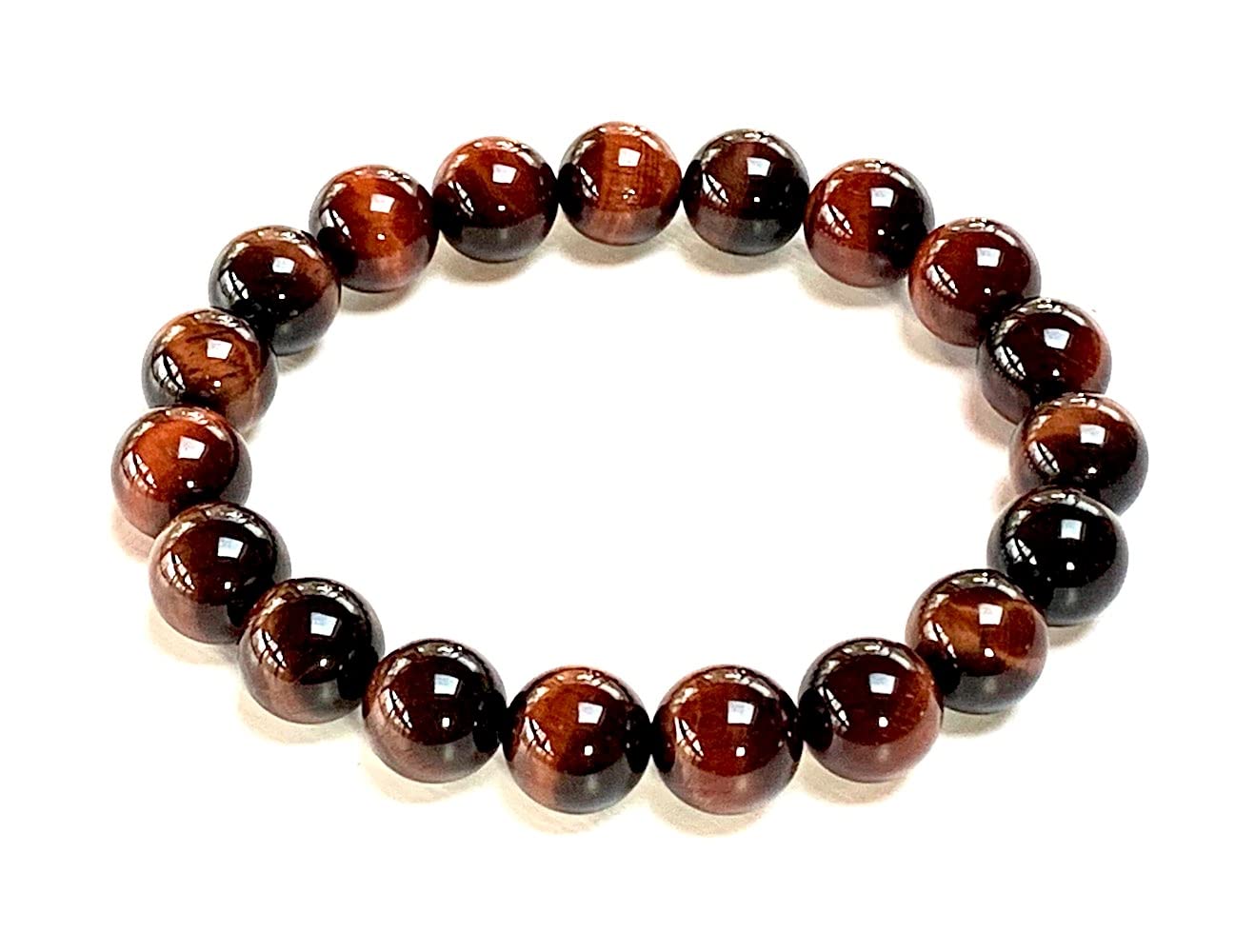 Handmade Red Tiger's Eye Stretch Bracelet - 10mm Beads - Scorpio Birthstone - Root Chakra