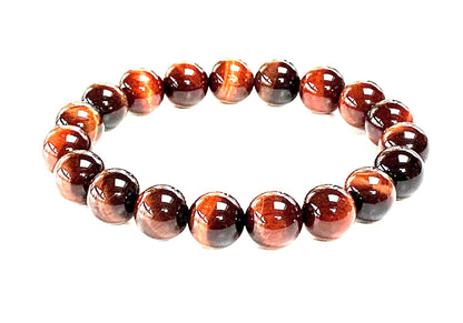 Tiger's Eye Stretch Bracelet – 8mm Beads – Multicolor Options – Solar Plexus Chakra & Zodiac Birthstones – Wrist Sizes 6-9 Inches