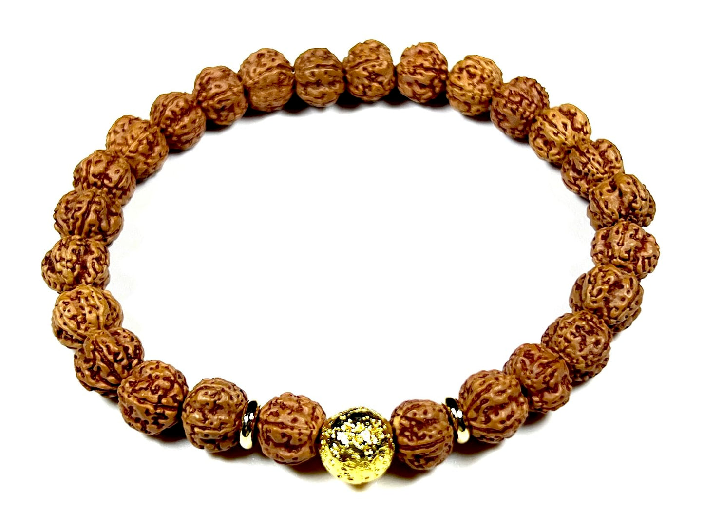 Lava Rock  & Rudraksha Bracelet  | Throat & Root Chakra Healing | Taurus & Libra