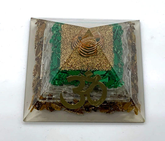 7 Chakra Orgone Crystal Pyramid | 3-Inch Energy Amplifier | TATTVA Collection