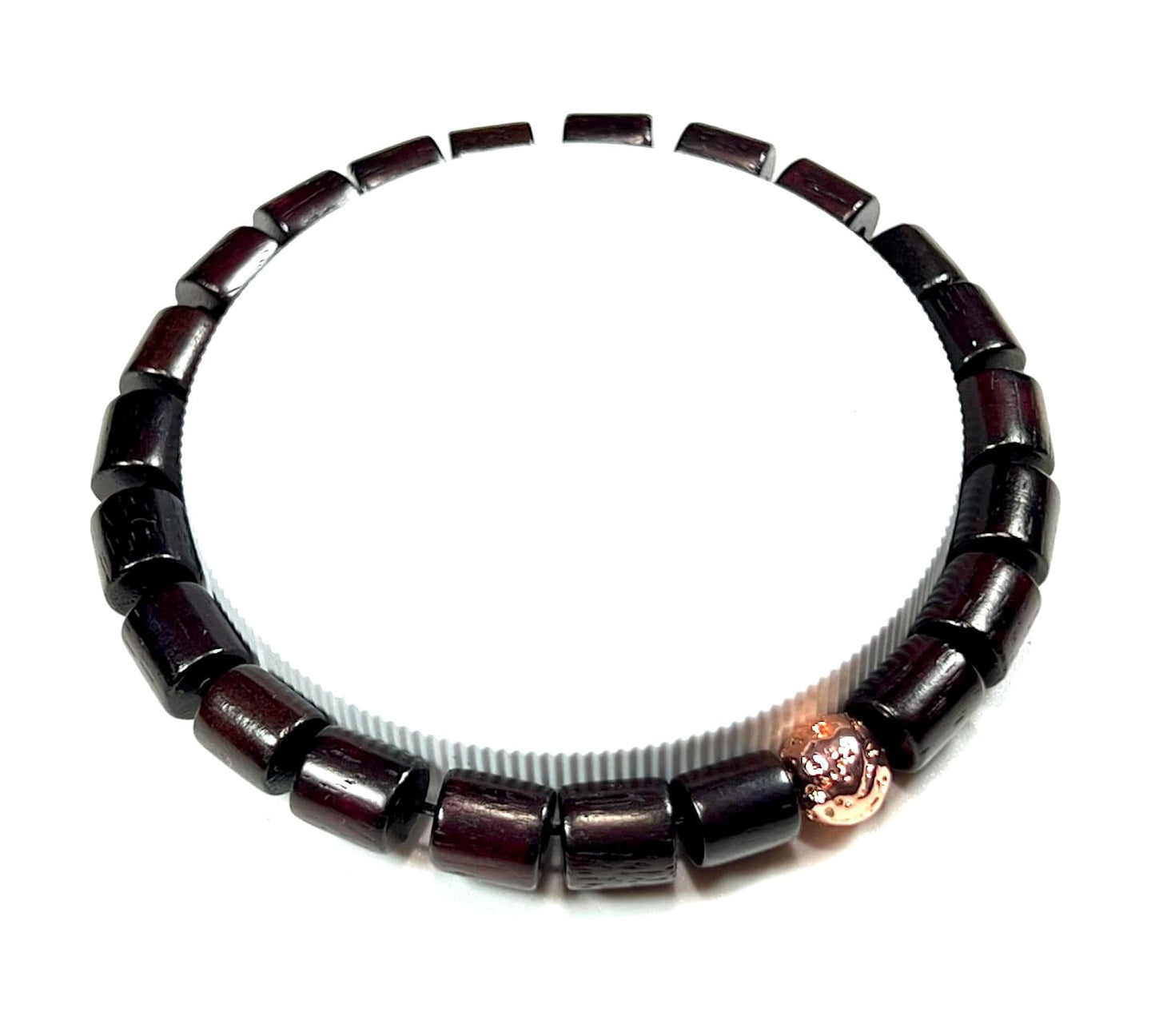 Rosewood & Rose Gold Bead Bracelet | ARANYA Collection