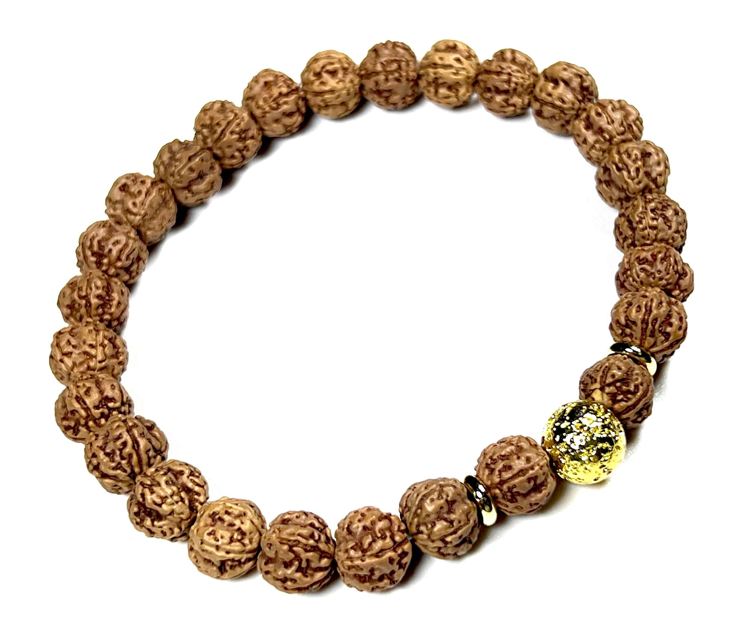 Lava Rock  & Rudraksha Bracelet  | Throat & Root Chakra Healing | Taurus & Libra