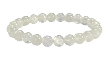 Cleanse & Uplift: Selenite Stretch Bracelet (10mm Beads) - Taurus & Gemini Birthstone & Crown Chakra Harmony