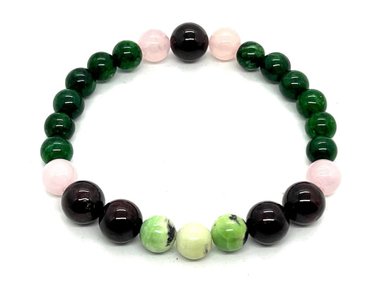 AWAKEN YOUR KUNDALINI Crystals of Love Attraction - Taurus Birthstone Bracelet - Heart Chakra Association