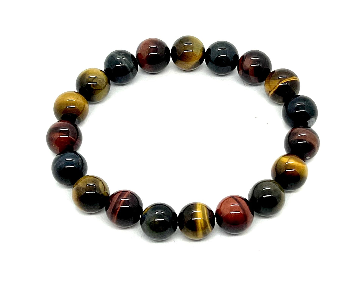 Tiger's Eye Stretch Bracelet – 10mm Mala Beads – Natural & Ethically Sourced – Solar Plexus Chakra & Birthstone Jewelry