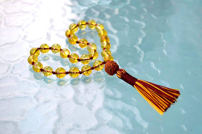 Citrine Pocket Mala | 27 Beads for Prosperity & Confidence | ANKURA Collection