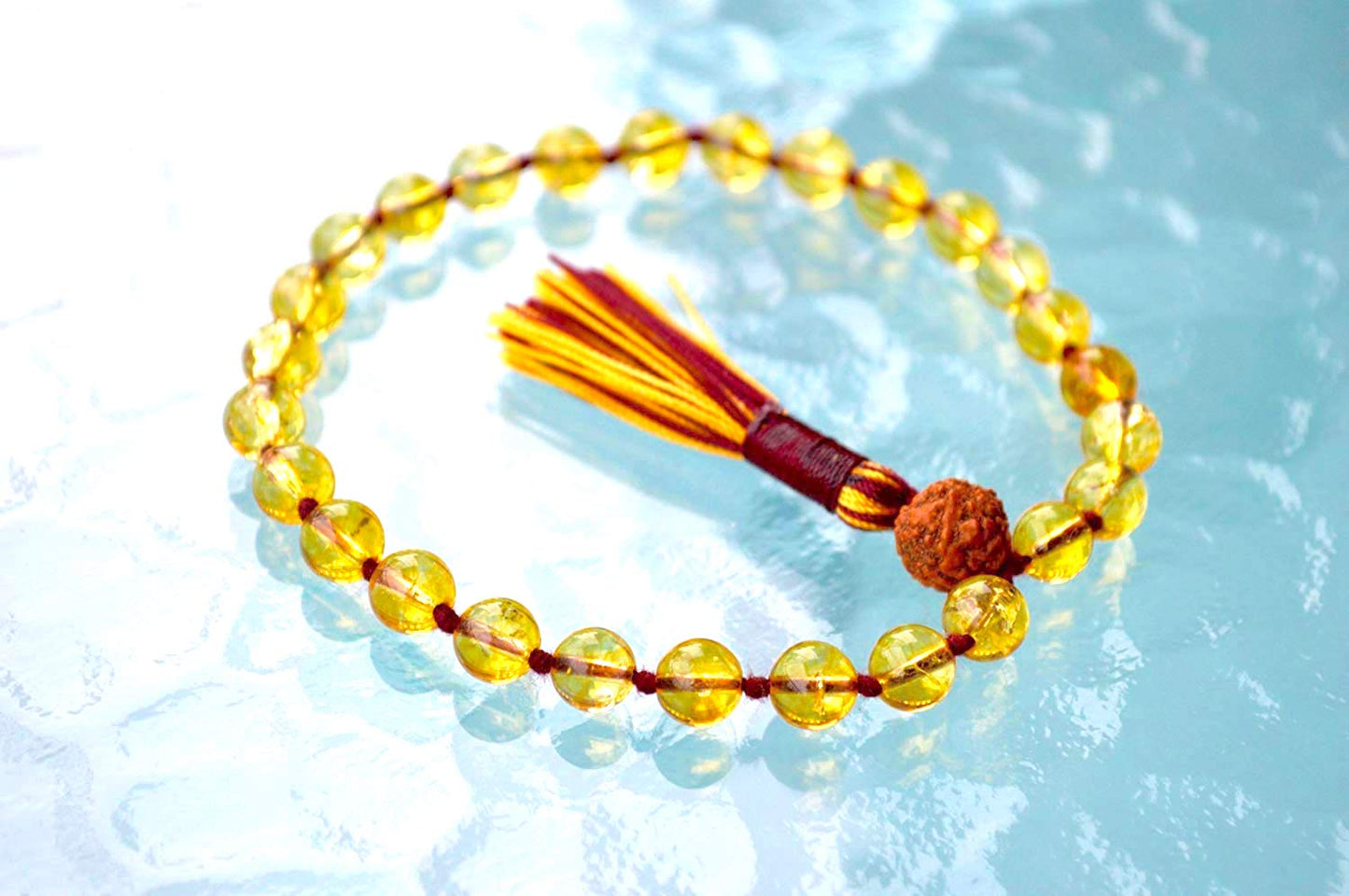 Citrine Pocket Mala | 27 Beads for Prosperity & Confidence | ANKURA Collection