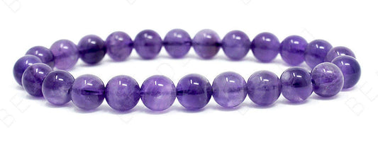 Amethyst Stretch Bracelet | 8mm Beads for Crown Chakra | SOMA Collection
