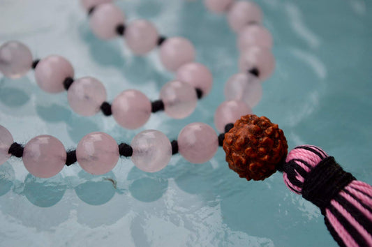 Rose Quartz Pocket Mala | 27 Beads for Love & Healing | ANKURA Collection