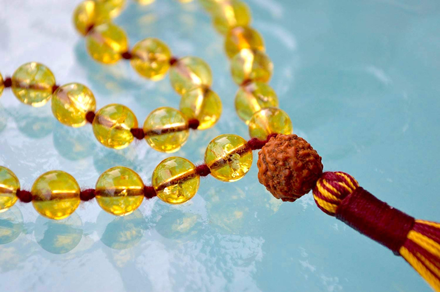 Citrine Pocket Mala | 27 Beads for Prosperity & Confidence | ANKURA Collection